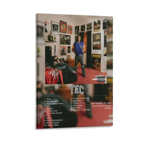 Lil Tecca TEC  Canvas Poster Bedroom Decoration Landscape Office Valentine's Birthday Gift