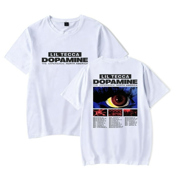 Lil Tecca The Dopamine Experience North America Tour Tee Women Men Crewneck Short Sleeve T-shirt Casual Tops