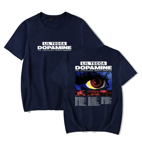 Lil Tecca The Dopamine Experience North America Tour Tee Women Men Crewneck Short Sleeve T-shirt Casual Tops