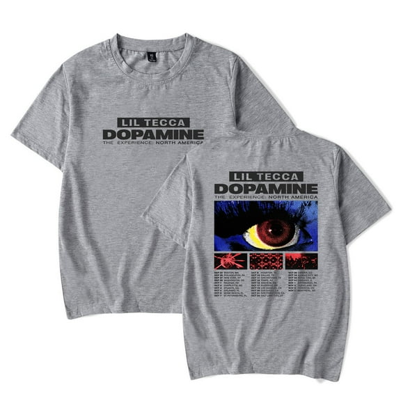 Lil Tecca The Dopamine Experience North America Tour Tee Women Men Crewneck Short Sleeve T-shirt Casual Tops