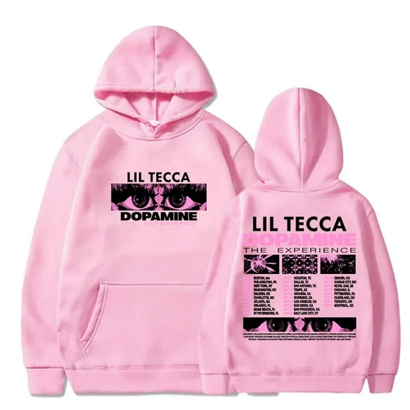 Lil Tecca The Dopamine Experience Tour 2025 Merch Hoodie Unisex Fashion Long Sleeve Pullover