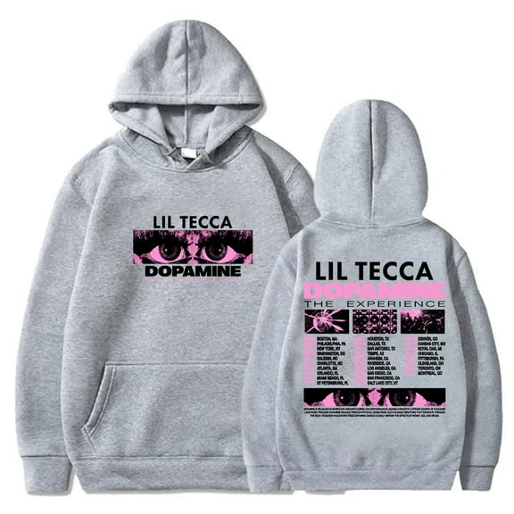Lil Tecca The Dopamine Experience Tour 2025 Merch Hoodie Unisex Fashion Long Sleeve Pullover