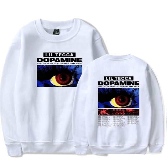 Lil Tecca The Dopamine Experience Tour Merch Long Sleeve Crewneck Sweatshirt Winter For Men/Women Unsiex Streetwear
