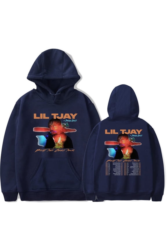 Lil Tjay Merch Hoodies Beat The Odds Tour 2023 Hoodie Rapper Music Men Women Pullover Streetwear Sweatshirt