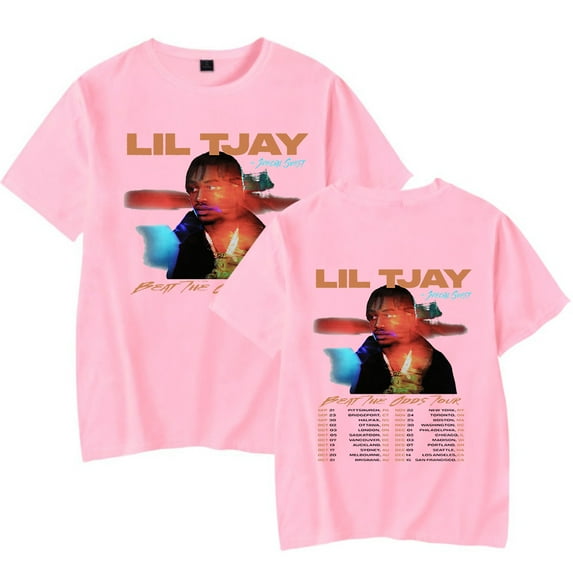 Lil Tjay Beat The Odds Tour 2023 Merch Rapper pop graphics print Crewneck Unisex Trend Casual Short Sleeve TShirt Top