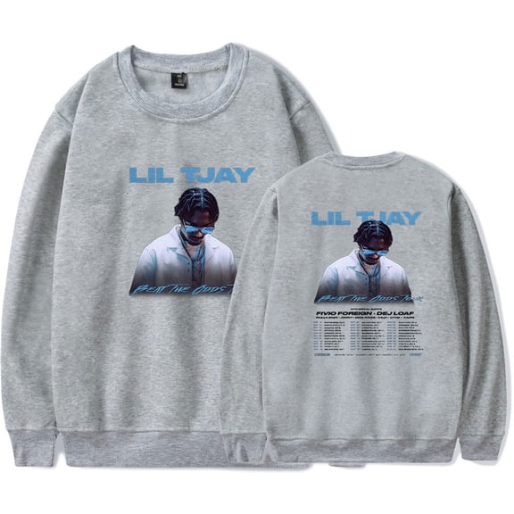 Lil Tjay Beat The Odds Tour Crewneck Sweatshirt Fashion Clothes Unique Longsleeve