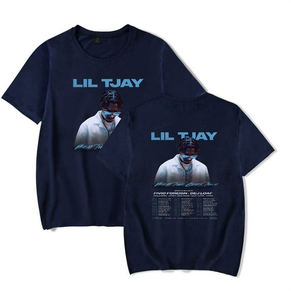 Lil Tjay Beat The Odds Tour T-shirt Hip-Hip Crewneck Summer Top Unique Short Sleeve
