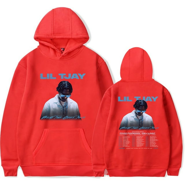 Lil Tjay Beat The Odds world Tour 2023 Hoodies Merch Rapper pop ...