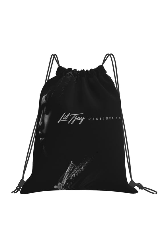 Lil Tjay Drawstring Backpack Sport Gym Bag For Yoga Swimming Gymsack Sport Strap Pack Bag