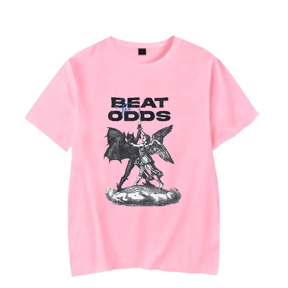 Lil Tjay Merch ANGELS VS. DEMONS pop graphics print 2023 Rapper Crewneck Unisex Trend Casual Short Sleeve TShirt Top