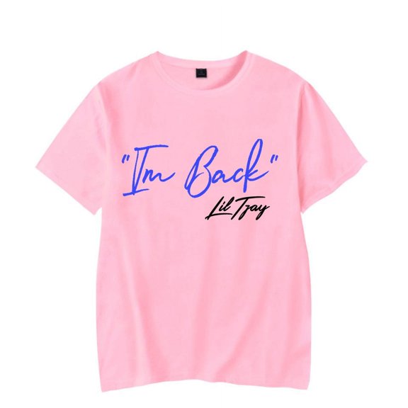 Lil Tjay Merch I'M BACK pop graphics print 2023 Rapper Crewneck Unisex Trend Casual Short Sleeve TShirt Top