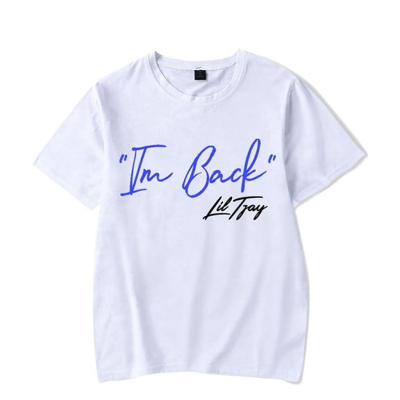 Lil Tjay Merch I'M BACK pop graphics print 2023 Rapper Crewneck Unisex Trend Casual Short Sleeve TShirt Top