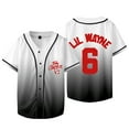 thumbnail image 1 of Lil Wayne 6 Logo Baseball Jacket Tee Tha Carter VI Tour Merch Women Men V-neck Short Sleeve T-shirts, 1 of 6