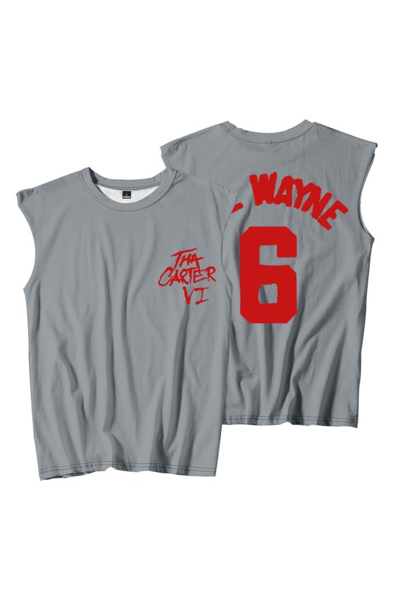 Lil Tha Carter VI Tour 6 Logo Sleeveless T-Shirts Merch Women Men HipHop Tank Tops Tee