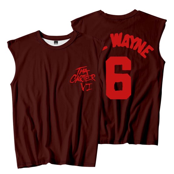 Lil Tha Carter VI Tour 6 Logo Sleeveless T-Shirts Merch Women Men HipHop Tank Tops Tee