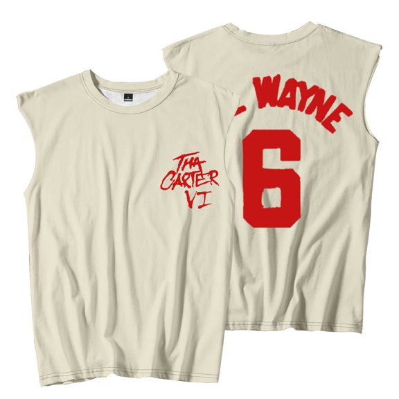 Lil Tha Carter VI Tour 6 Logo Sleeveless T-Shirts Merch Women Men HipHop Tank Tops Tee