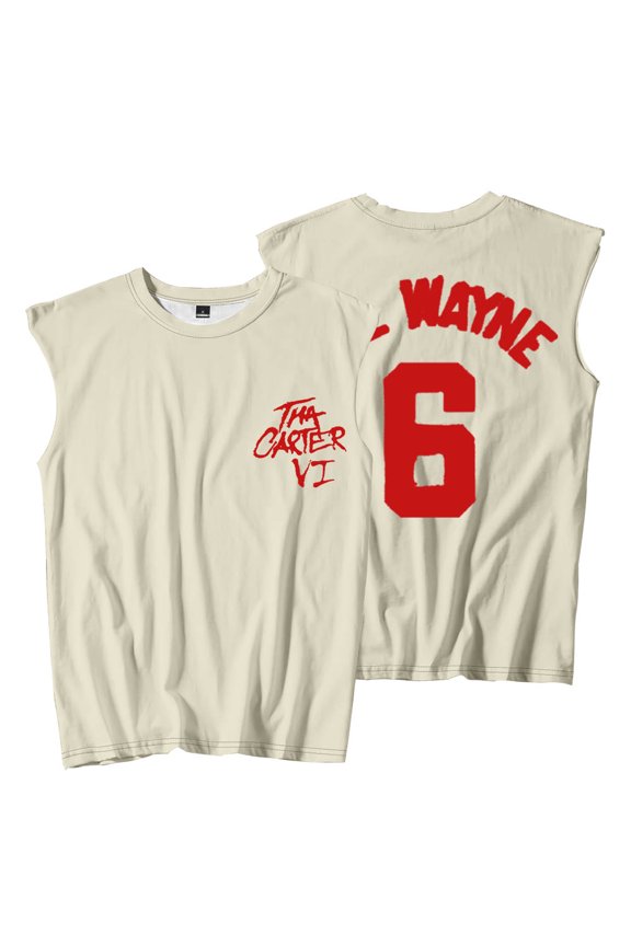 Lil Tha Carter VI Tour 6 Logo Sleeveless T-Shirts Merch Women Men HipHop Tank Tops Tee