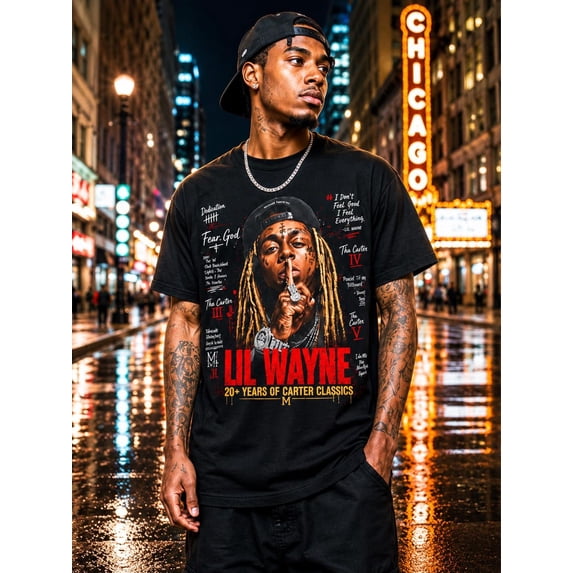 Lil Wayne Carter Classics Graphic Tee, Hip Hop Concert T-Shirt