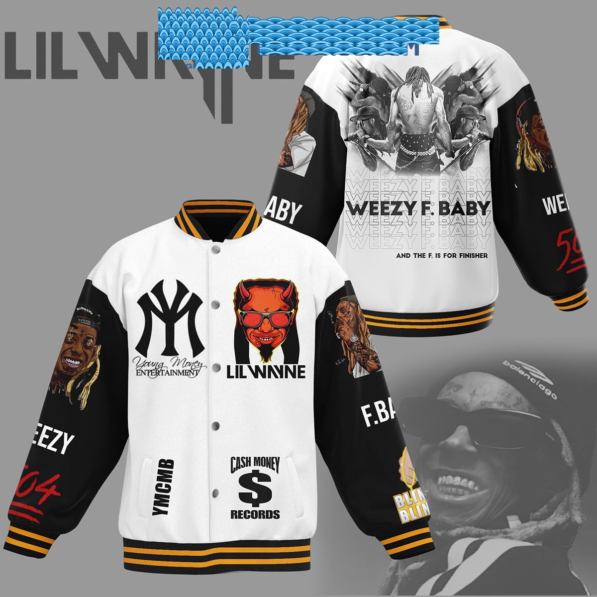 Lil Wayne Cash Money Records Baseball Jacket - Walmart.com