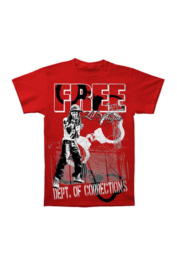 Lil Wayne Men's Lockdown T-shirt Large Red