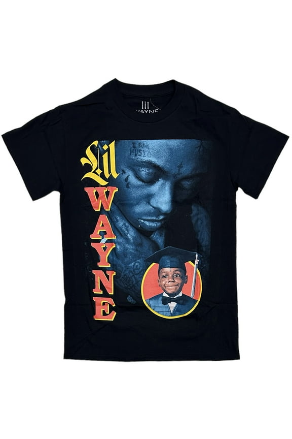 Lil Wayne Men's Officially Licensed Tha Carter IV Album Cover Tee T-Shirt (Small, Black)