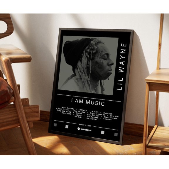 Lil Wayne Poster | I Am Music Poster | Album Poster Prints | Wall Decor Posters | Album Cover Gift | Rap Music Poster Decor Size 24x36 Unframed Poster