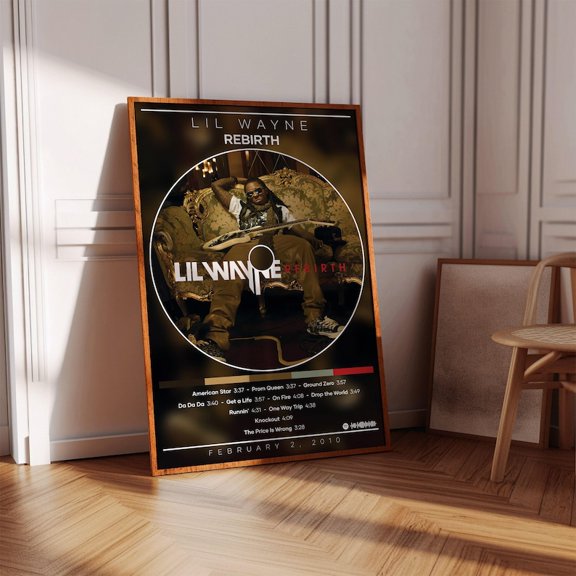 Lil Wayne Poster | Rebirth Poster | Album Poster Print | Album Cover Poster | Rap Poster | Room Decor | Music Gift | Music Decor Size 24x36 Unframed Poster