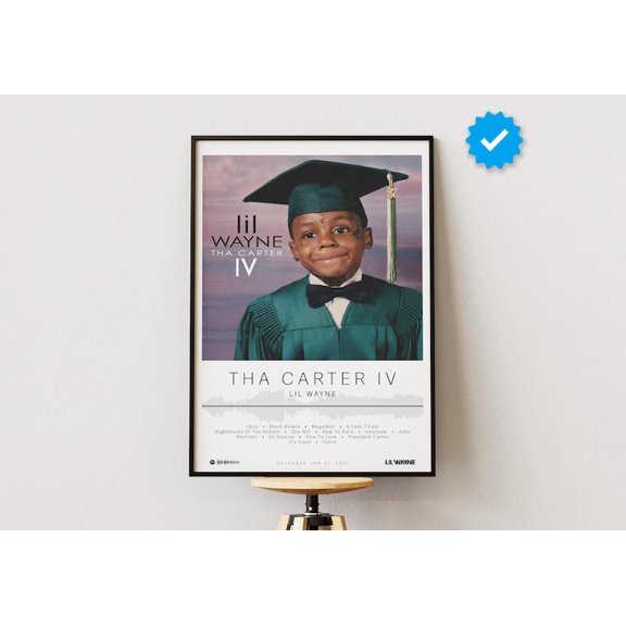 Lil Wayne Poster | Tha Carter IV Poster | Album Poster Prints | Wall Decor Posters | Album Cover | Rap Music Poster Decor Size 24x36 Unframed Poster
