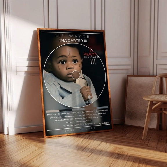 Lil Wayne Tha Carter 3 Poster, Album Poster Print, Album Cover Poster, Rap Poster, Room Decor, Music Decor