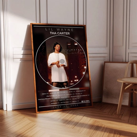 Lil Wayne Tha Carter Poster, Album Poster Print, Album Cover Poster, Rap Poster, Room Decor, Music Decor