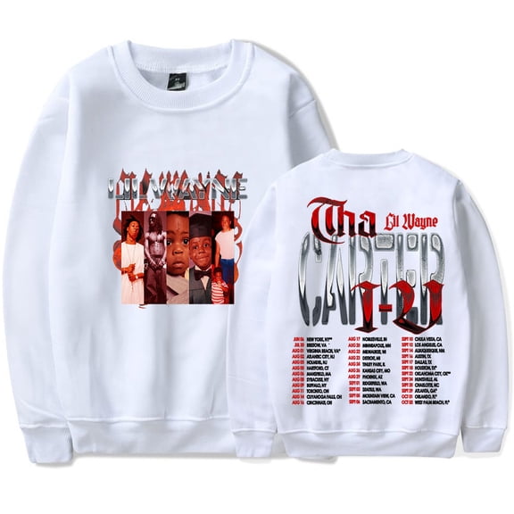 Lil Tha Carter VI Tour 2025 Merch Long Sleeve Tee Women Men HipHop Crewneck Sweatshirts