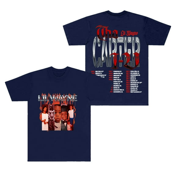 Lil Tha Carter VI Tour 2025 Merch T-Shirts Streetwear Tops Women Men HipHop Short Sleeve Tee
