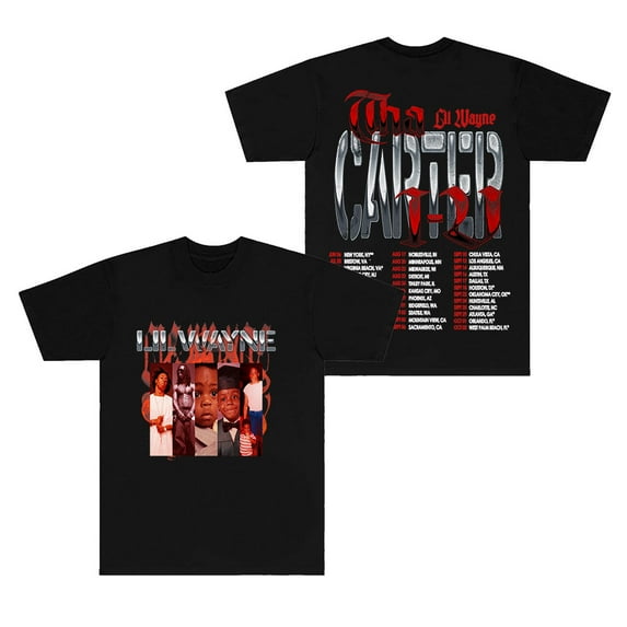 Lil Tha Carter VI Tour 2025 Merch T-Shirts Streetwear Tops Women Men HipHop Short Sleeve Tee