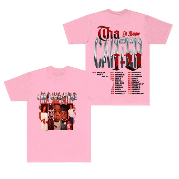 Lil Tha Carter VI Tour 2025 Merch T-Shirts Streetwear Tops Women Men HipHop Short Sleeve Tee