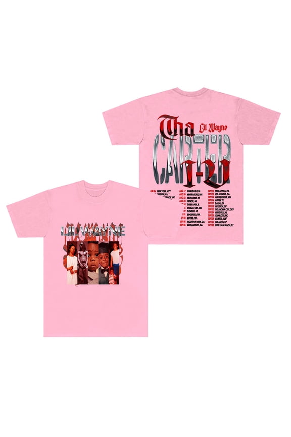 Lil Tha Carter VI Tour 2025 Merch T-Shirts Streetwear Tops Women Men HipHop Short Sleeve Tee
