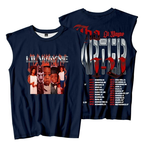 Lil Tha Carter VI Tour 2025 Merch Sleeveless T-Shirts Streetwear Tee Women Men HipHop Tank Tops