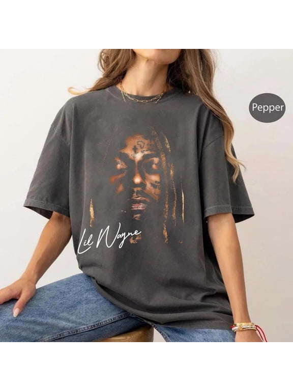Lil Wayne Tha Carter VI Tour Shirt, North America Tour Tee, Rap Concert T-Shirt,Charcoal Color,Size M
