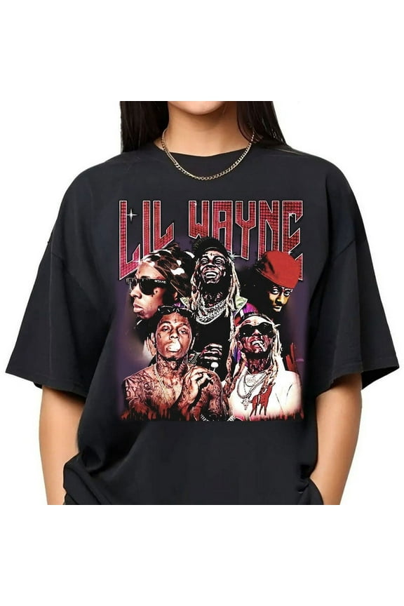 Lil Wayne Vintage 90s Shirt Sweatshirt Hoodies, Lil Wayne T-Shirt, Hip hop RnB Rap Unisex Homage Tee, Lil Wayne 90s Graphic Tee