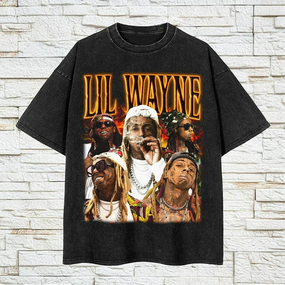 Lil Wayne Vintage Washed T-Shirt , Gift For Women and Man Unisex Shirt