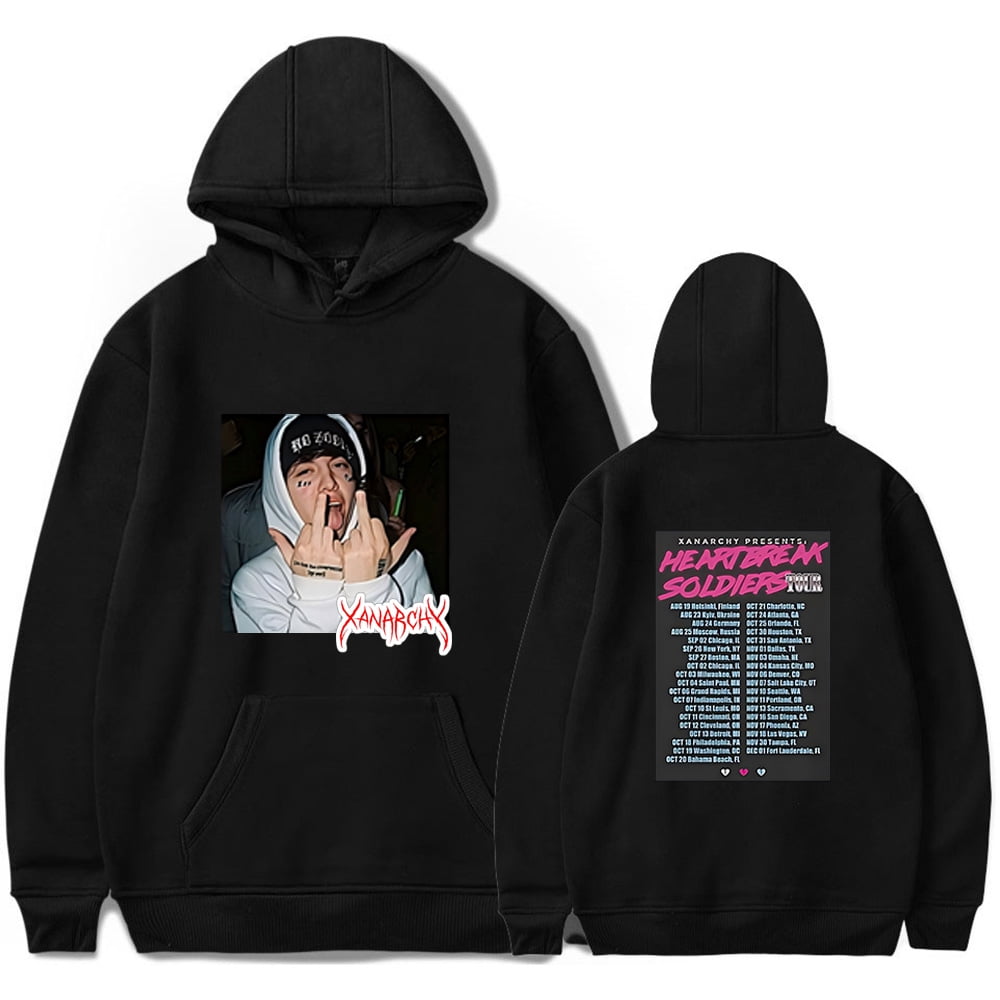 Lil Xan Xanarchy Tour Merch Hoodie Winter 2024 Popular Graphics Women Men Pullovers Walmart