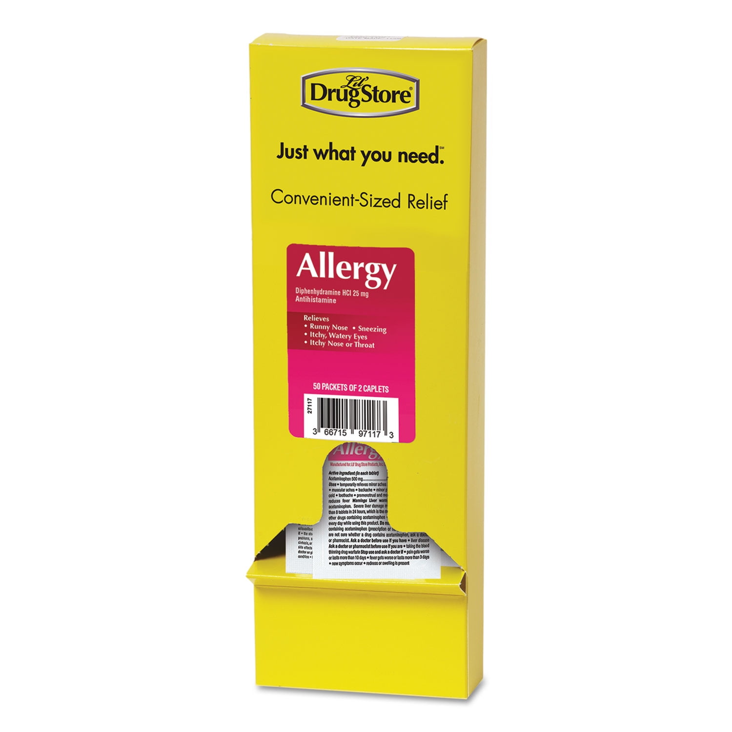 Allergy Relief Tablets, Refill Pack, Two Tablets/Packet, 50 Packets/Box Allergy Relief Tablets, Refill Pack, Two Tablets/Packet, 50 Packets/Box