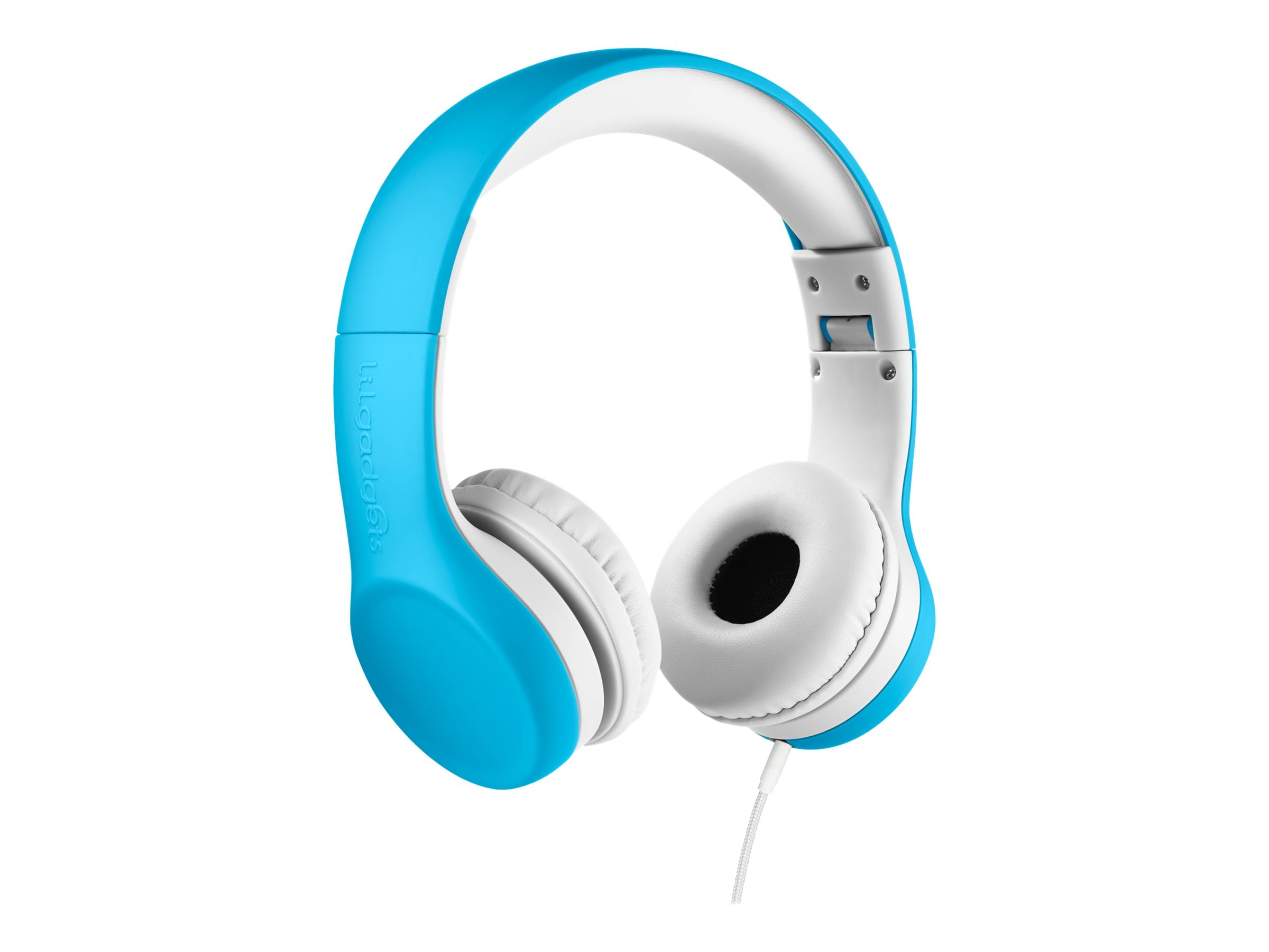 LilGadgets Connect+ Kids Headphones Wired with Microphone, Volume Limiting for Safe Listening, Adjustable Headband, Cushioned Earpads for Comfort, Toddler Headphones, Blue