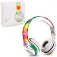 thumbnail image 1 of LilGadgets Connect+ Pro Girls Headphones for School - Designed with Kids' Comfort in Mind, Foldable Over-Ear Headset with in-line Microphone, Headphones for Kids for School, Tie Dye Rainbow, 1 of 9