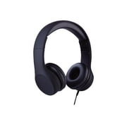 LilGadgets Connect+ Kids Headphones Wired with Microphone, Volume Limiting for Safe Listening, Adjustable Headband, Cushioned Earpads for Comfort, Noise Cancelling Headphones for Kids, Black
