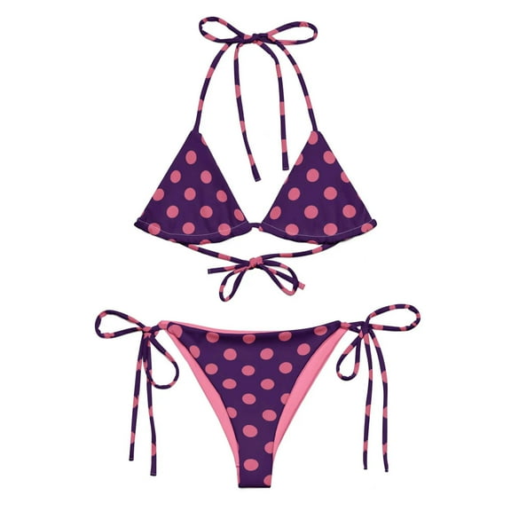 Lila & Azalea Polka Dot String Bikini
