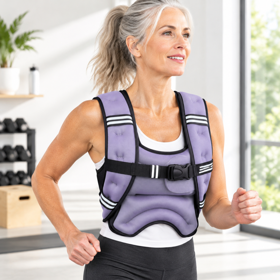 Lilac 10 Lb Fort-fit Weighted Vest For Walking, Running, And Strength
