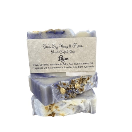 Lilac - 4.8 - 5 ounce Handmade Face and Body Soap Bar