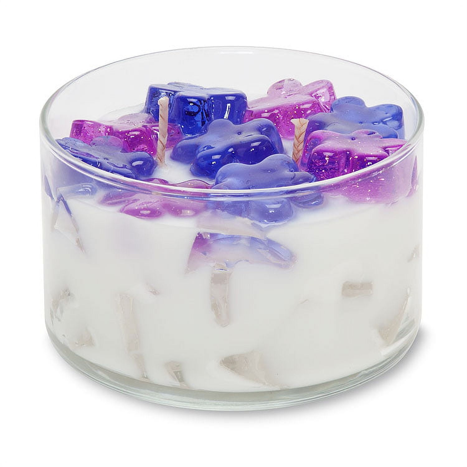 Lilac Scented White Soy Candle with Color Bowl
