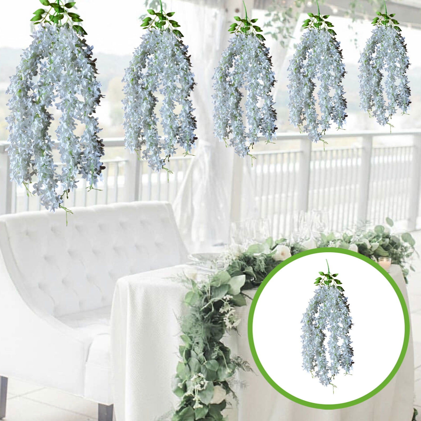 Lilac Artificial Flower Vines for Ceiling, Wedding Decor, Home & Office ...