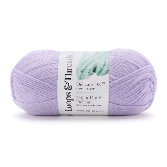 Loops & Threads Lilac Baby Cuddles Yarn - Light Weight Yarn for Knitting, Crochet, Weaving, Arts & Crafts, 15 Pack